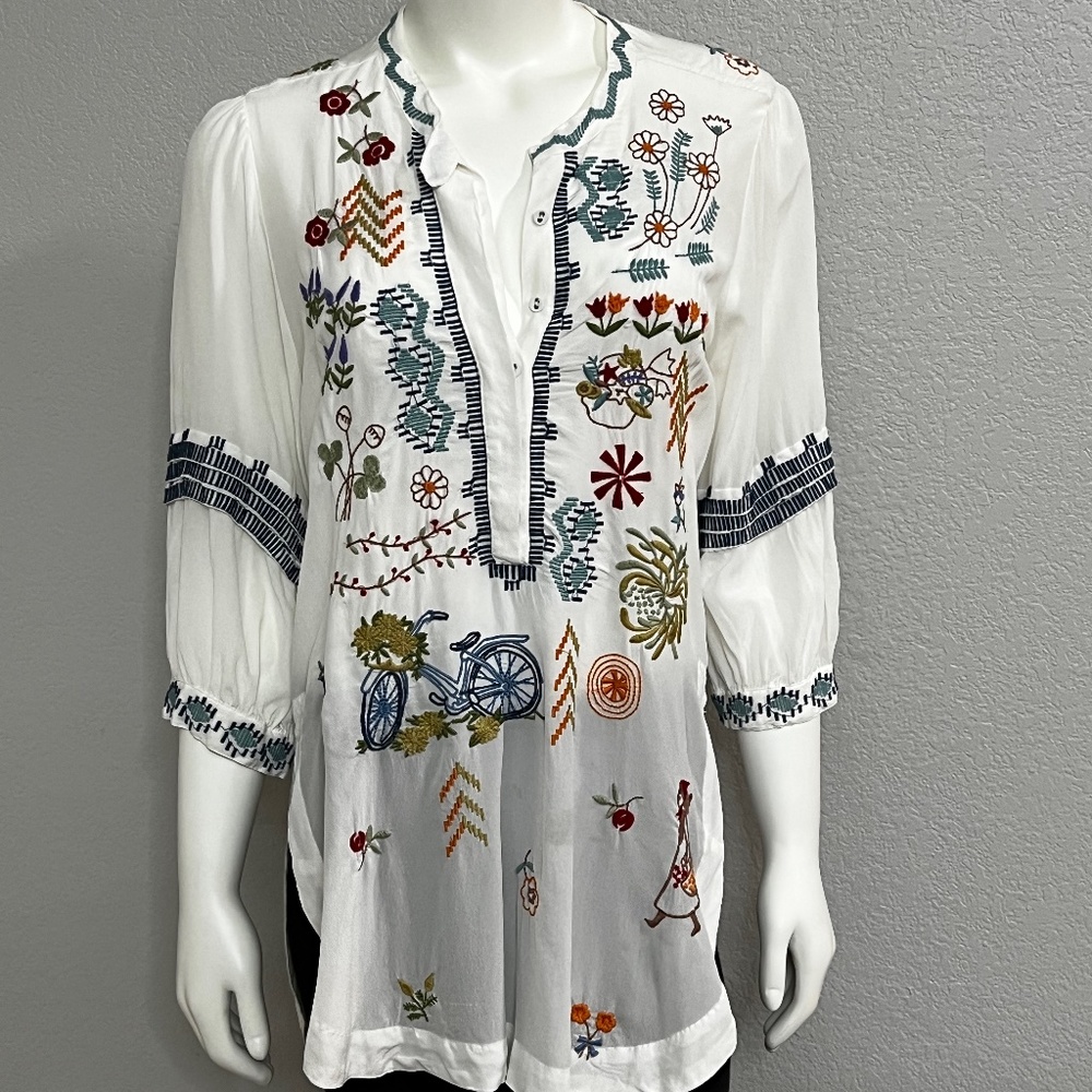 Johnny Was BIYA Silk Shirt
